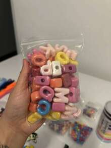 5pcs Random Acrylic Colorful Letter Beads, Includes 26 Creative English Letters (Upgraded Version), DIY Beading Accessories, Suitable For Making Bracelets, Necklaces, Keychains, Pet Collars And Other Jewelry - Multicolor - View 8