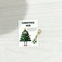 18pc/1pc Alloy Christmas Tree Keychain Hug Ornament, Mini Pendant Gift Set For Car Keys Bag Backpack, Christmas New Year Stocking Stuffer Decor - Multicolor - View 10