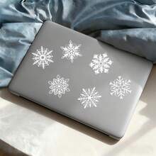 50PCS Original Snowflake Stickers Transparent PET Material Decorative Stickers, Suitable For Water Bottles, Scrapbooks, Tablet, Diaries, Laptops, Phones, Perfect As A Decoration - Decorative Stickers - View 9