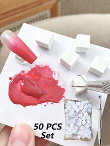 Nail Art Sponge Tool Set (Includes Metal Clip): Features Mini Square Sponges For Gradient And Blended Nail Designs, Plus Palette Paper For Mixing Colors-Essential, Professional-Grade Tools For Nail Technicians. - Multicolor - View 12