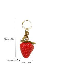 Women's Bag Charm Strawberry Artificial Cute Fashion Fresh Minimalist Versatile Red,Key Rings - Red - View 6