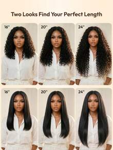 2-In-1 Wet And Wavy Bye-Bye Slip™ 7x5 Lace Closure Glueless Wig For Beginners Two Styles In One Wig Glue-Free Pre-Styled Pre-Cut Pre-Plucked Pre-Bleached Transparent Lace Parting Flexibility Drawstring 100% Human Hair Beginner Friendly Unice Wig - SNatural - View 10