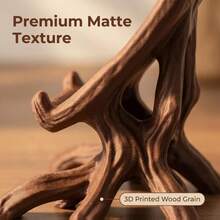 A Decorative Ornament Featuring A Vintage Elf-Style Tree Root Design-A Creative Desktop Accessory Suitable For Home And Office. It Has Classic Brown Wood Grain Edges And Can Also Be Used As A Phone Stand, Making It An Ideal Gift. - A - View 6