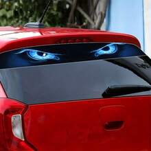 1pc Electric Blue Mysterious Eye Design Car Windshield Sticker, Glow In The Dark, Perfect For Enhancing Your Vehicle's Appearance, Made Of Durable Weather-Resistant Material, Suitable For All Car Models - CC - View 5