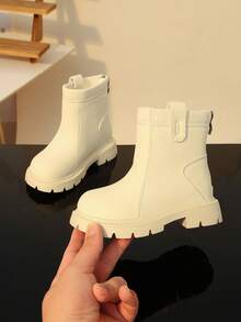 Sepatu Bot Anak, Model Baru Sepatu Bot Kasual Anti Selip Lapisan Tunggal - Krem - View 4