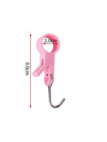 4pcs Multifunctional Clip‑On Hook, Dual‑Use Hanging Clip Hook For Closet Rod, Adjustable Clamp Hook For Hanging Bags Tissue Snacks Home Storage Organizer - Multicolor - View 5
