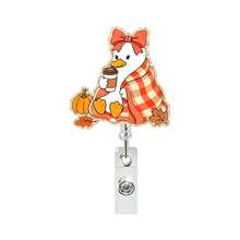 1 cái dây đeo thẻ ID co rút acrylic hình mèo, ngỗng trắng, ma trong bộ sưu tập bí ngô, quà tặng Halloween (kiểu dáng và màu sắc ngẫu nhiên) - Nhiều màu - Xem 8