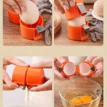 1pc Egg Shell Cracker Handheld Peeling Separator, Multi-Function Egg Slicer Separator For Kitchen And Dining Area, Easy To Clean Manual Kitchen Tool, Suitable For Cooking And Camping - Multicolor - View 3