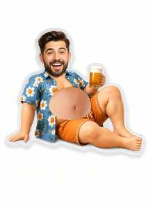 Custom Photo Face Cutout Fridge Magnet, Personalized Funny Face Refrigerator Magnet, Upload Your Photo Keepsake For Kitchen Decor, Humorous Novelty Gift For Men, Dad, Husband, Boyfriend, Friends, Birthday, Father's Day, Housewarming - Multicolor - View 13