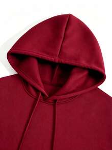 Impala UPTCJ Set Deportivo Hombre Sudadera con Capucha, Color Vino y Negro, Moda Urbana Masculina, Prendas Cálidas y Cómodas, para Casa, Trabajo y Vacaciones, Envío  desde México - Burdeos - Ver 4