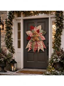Extra Large DIY Christmas Quilted Door Hanging Fabric Sewing Kit - Pre-Cut Fabric Suitable For Front Door Wall Hanging Decoration, Includes Patchwork Design, Hand Washable Handicraft Decoration Project (No Other Tools Required) - Multicolor - View 4