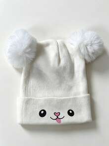1/3pcs Solid Color Warm Rabbit Knit Hat, Suitable For Infants, Girls And Boys In Autumn/Winter, Perfect As A Cozy Home Party Gift For Babies - Multicolor - View 26