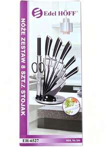 8Pcs Stainless Steel Kitchen Knife Set With Rotating Knife Block, Household Cutting Knives For Meat Vegetables, Countertop Organizer For Kitchen Food Preparation - Multiple Specifications - View 11