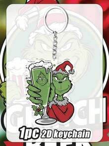 Splendor Holiday Acrylic Key Hanging, Transparent Printed Action Figure Key Chain With Metal Ring Chain, Clutch Decoration Christmas Gifts - Multicolor - View 6