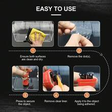 1 Sheet 80pcs Oval Clear Double-Sided Adhesive Dots - Removable, High-Quality Strong Adhesive Suitable For DIY Crafts, Home Decor, Posters And Party Decorations, Creative Projects, Clean Design - Various - View 7