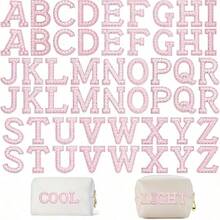 White Pearl A-Z Letter Applique, Pink Sequin Rhinestone Letter Heat Transfer Patch, Adhesive Backing Iron-On DIY Patch, Sparkling Exquisite Clothing Accessory, Washable Decorative Fabric Patch, Suitable For Handmade DIY Enthusiasts, Clothing Modification Players, Gift Makers, Party Decorators, Clothing, Backpack, Hat, Phone Case DIY Decoration, Clothing Repair And Modification, Handmade Craft Creation - Multiple Styles - View 34