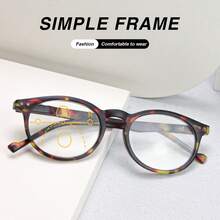 2 piezas de gafas de lectura multifocales progresivas de marco grande y forma ovalada, con diseño de estampado de leopardo, con bisagras de resorte cómodas de alta calidad, adecuadas para hombres y mujeres para uso diario de lectura - Blanco - Ver 5
