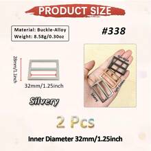 SinHo 2Pcs Pinless Tri-Glide Buckle Alloy, No Needle Rectangle Loop, Hang Plated Belt Adjuster, Webbing Slider, High Quality Hardware For Bag Accessories - Multicolor - View 13