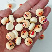 10/20/30pcs Funny Resin Mini Bun Accessories, 3D Magic Expression Round Beads, DIY Cream Glue Phone Case Materials - Random Mix - Multicolor - View 7