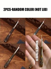 2pcs Handmade Embroidered Seam Ripper, Cross Stitch Thread Snips, Sewing Thread Cutter, Vintage Comfortable Grip, Easy To Cut Thread - Multi-color - View 10