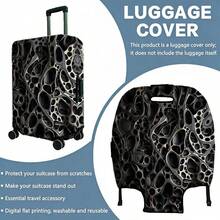 1PC / Flat Print Design / Luggage Cover (Only Luggage Cover, Not Including Luggage) / Suitable For 20 To 28 Inch Luggage / Made Of Thickened Fabric / Essential Accessory For Your Travel And Checked Luggage. - Multicolor - View 13