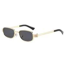 1 Pair Unisex Fashionable Retro Vintage Old Money Style Square Metal Glasses - Multicolor - View 8