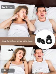 Comfortable Reusable Silicone Earplugs, Noise Reduction Hearing Protection Ear Plugs, Lightweight Soft Earplugs For Sleeping Snoring Office Work Airplane Travel - Multicolor - View 5