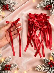 50/30PCS/5pcs Christmas Ribbon Bows For Flower Gift Packaging, Balloons And Various Decorations, Handmade Sewing Accessories Bows, DIY Jewelry Hair Accessories - Ribbon Bow - View 24