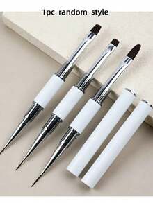 1pc Professional Dual-Ended Nail Art Design Pen, French Extension Nail Liner Brush, Nail Art Tool - Multicolor - View 9