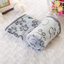 1pc Paw Print Square Pet Blanket, Lightweight And Comfortable, Suitable For Small/Medium/Large Pets, All Seasons - S(40-60cm) - View 1