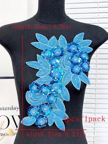 3D 串珠蕾丝绣花贴片、水钻亮片贴花、适用于服装装饰、婚纱配饰、DIY 缝纫工艺品 - 多色 - 查看 94