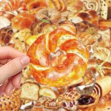32pcs INS Style Baking Bread PET Transparent Decorative Stickers, Food Dessert Creative Patterns, High Definition Printing Clear & Transparent, Waterproof Wear-Resistant Delicate Texture, Gentle Healing Art Style. Suitable For DIY Planner Collage, Scrapbook Creation, Decorating Storage Boxes, Water Bottles, Tablets, Suitcases, Scrapbook Materials, Back To School Artistic Handmade Items. - Multicolor - View 7