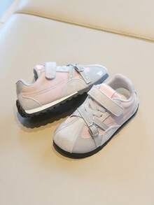 1 Pair All-Season Unisex Kids Hook-And-Loop Versatile Comfortable Casual Non-Slip Flat Bottom Student Sports Shoes - Pink - View 4