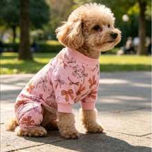 1pc New Style Fleece Warm Dog Four-Legged Outfit, Thickened Brushed Pet Clothing For Autumn/Winter - Baby Pink - View 6