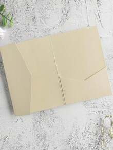 25pcs Tri-Fold Pocket Wedding Invitation Envelopes, Minimalist Invitation Envelopes, Suitable For Engagement, Coming Of Age, Baptism And Other Occasions, DIY Invitation, 5x7 Inch Invitation, Pocket Invitation, Customized Invitation, Christmas Card - A - View 2