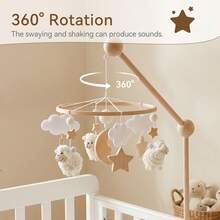 Đồ chơi treo nôi Alpaca & Cloud cho bé, xúc xắc treo bằng vải mềm, chuông giường vỗ về giấc ngủ cho trẻ sơ sinh, trang trí phòng ngủ cho bé - Nhiều màu - Xem 5