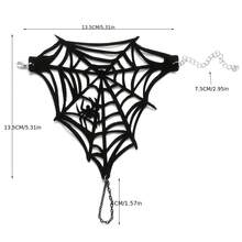 1pc European And American Fashion Halloween Spider Web Party Hand Decoration Chain, Suitable For Wearing At Evening Parties, Halloween Gift - Black - View 5