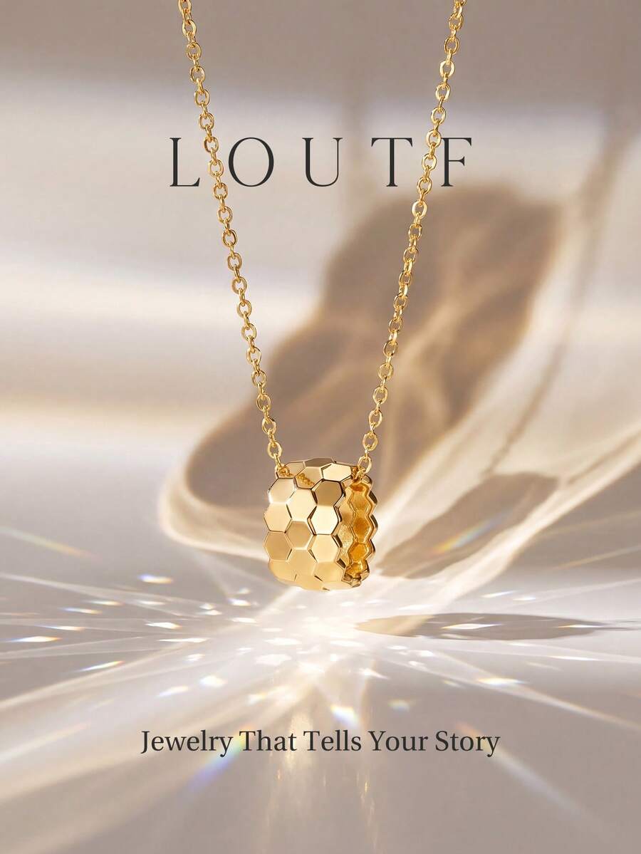 1pc Modern Round Necklace For Women Daily Wear Party Birthday Anniversary Jewelry Gift - Gold - View 1