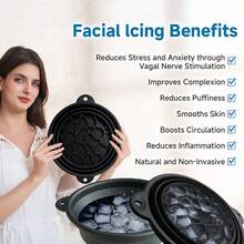 Large Capacity Foldable Multi-Function Ice Bowl/Cold Compress Beauty Device ( Silicone Material): Combines Ice Making And Cold Compress Container In One, Minimalist Solid Color Design (Black, Blue, Pink Three Colors Available). Features Round Basin With Honeycomb Ice Tray And Hanging Hole For Easy Storage - Multicolor - View 7