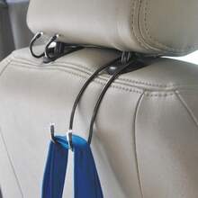 2/4PCS Stainless Steel Car Seat Back Double Hooks, Non-Magnetic Stainless Steel Material, Anti-Slip Curved Opening Design, Prevent Hanging Items From Slipping, Storage Bags And Miscellaneous Items, Practical Car Interior Storage - Stainless Steel Seat Hook - View 7