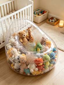 Storage Bean Bag Large Capacity PVC Zipper Storage Bag Bedroom Plush Doll Blanket Storage Bag Suitable For Nursery Playroom - Multicolor - View 3