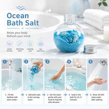 YURHERSU Garam Mandi Ajaib - Garam Mandi Laut, Garam Mandi Aromatik yang Menenangkan dan Merelaksasi - Mint - View 5