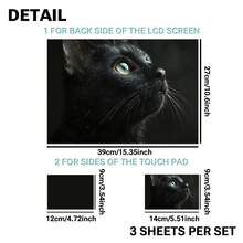 Art Style Vinyl Laptop Sticker Set, 3 Pieces Per Set, Includes 1 LCD Screen Back Sticker & 2 Touchpad Side Stickers, Premium PVC Material, Scratch Resistant, Removable Without Residue Laptop Decorative Film - View 10