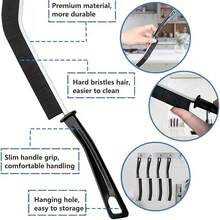 1/2/5/10/20pcs Multi-Function Long Handle Crevice Cleaning Brush, Stiff Bristle Gap Brush With Handle, Suitable For Washing Machine Drum, Sink, Window Crevice, Kitchen Bathroom Home Cleaning Tool - Cleaning Brush - View 3