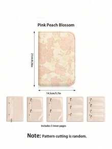 Floral Print Jewelry Storage Book 5 Pages, With Zipper, Portable Anti-Tangle, Suitable For Necklaces, Earrings, Rings, Travel And Home Use - Multicolor - View 14
