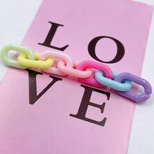 DIY Chain Accessories, Acrylic Colorful Candy Colors, U-Shaped Open Loops, Suitable For Chains, Clothing, Shoes, And Jewelry > Women's Fashion > Women's Jewelry > Women's Fashion Earrings > Women's Fashion Charms And Charm Bracelets > Women's Beading > Women's Fashion Beaded Charms, Handmade Woven Jewelry Accessories, DIY Bracelet Earring Decorations, Loose Beads - Multicolor - View 7