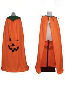 4pcs/2pcs Halloween Decoration Orange Pumpkin Cape Mask Headband Set, Theme Party, Costume Party Decoration Props - Orange - View 5