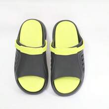 Men Slippers - Black and Green - View 2
