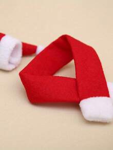 8/5/3/1pc Christmas Hat Wine Glass Decoration - Perfect For Holiday Parties And Winter Celebrations, Suitable For Christmas Events And Party Supplies, Scene Decoration, Holiday Decor, Room Decor, Home Decor, Office Decor, Theme Party Decor, Christmas Decor, Christmas Ornaments, Christmas Home Decor, Christmas Gifts, Christmas Decorations, Creative Non-Woven Fabric Christmas Wine Bottle Decoration, Christmas Hat Scarf Bottle Ornament, Holiday Home Decor Supplies - View 10