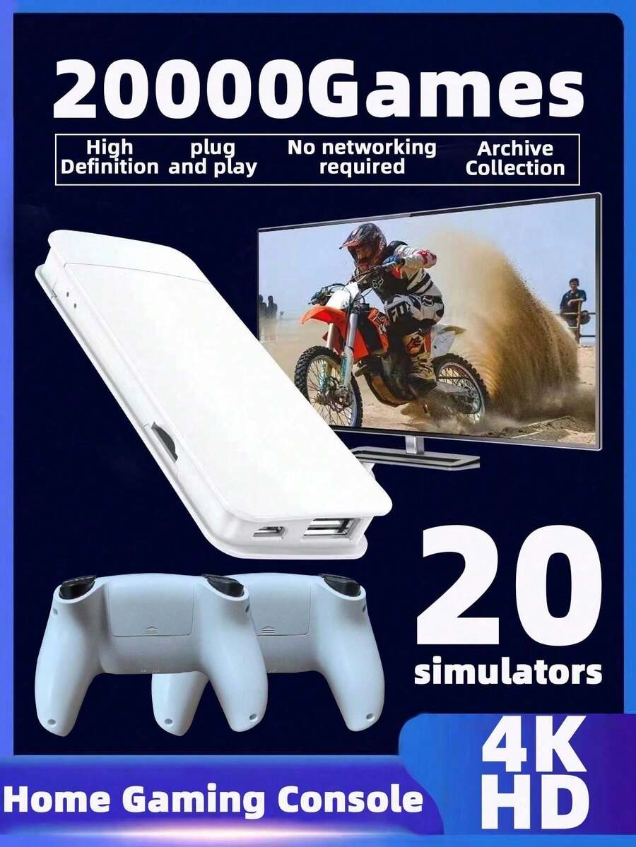 M15 Retro Game Joystick, 4K Output, Wireless Controller, Plug And Play, Built-In 20,000+ Games, Supports PS1, NES, GBA And Arcade Games, Arcade Game Console - View 1